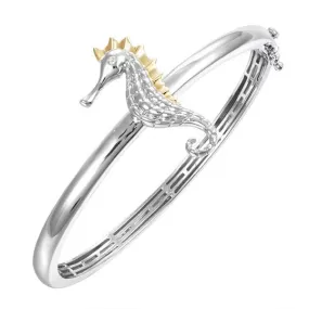 Two-Tone Seahorse Bangle