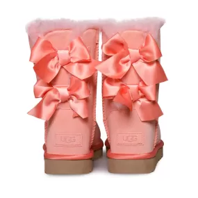 UGG Bailey Bow Satin Starfish Pink Boots - Women's