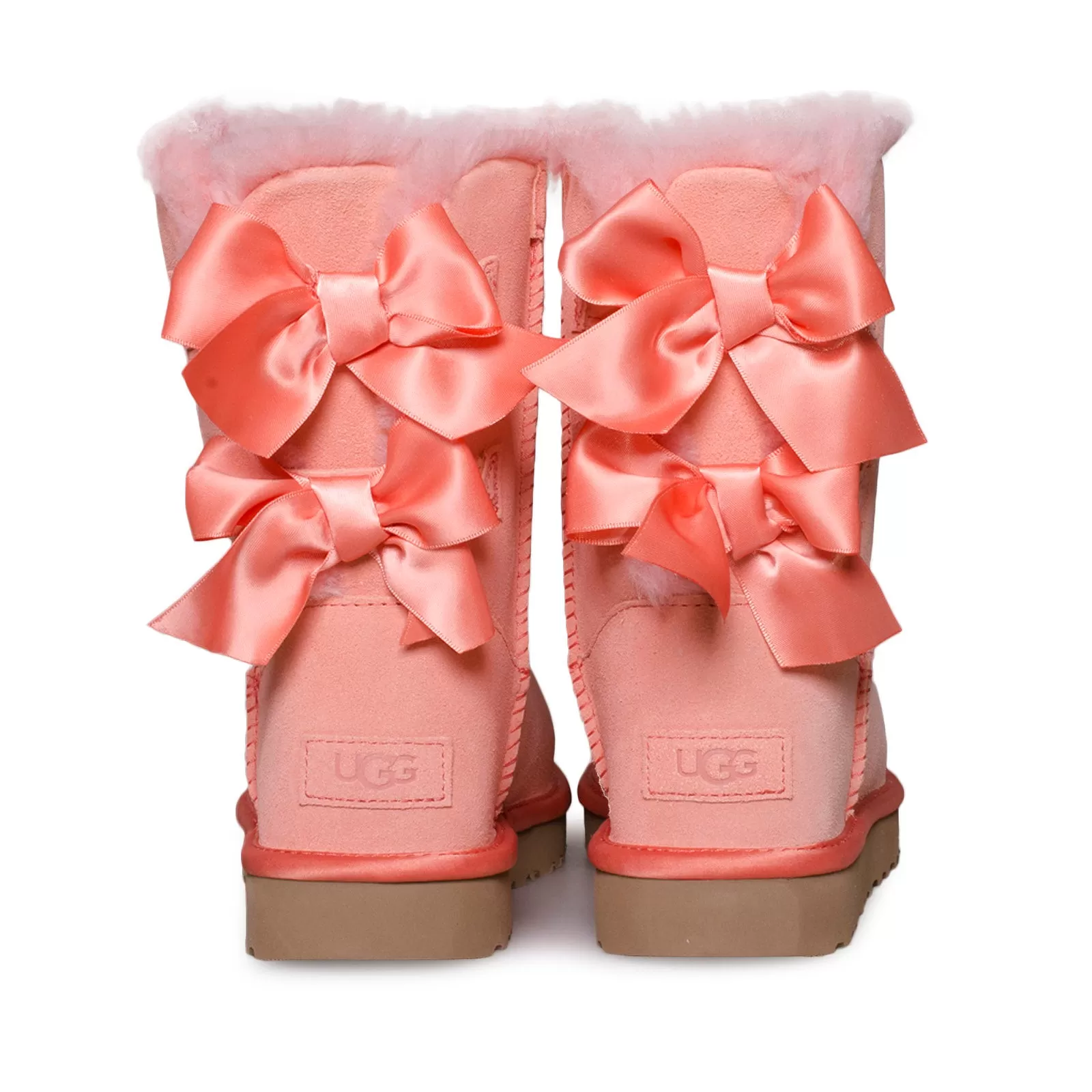 UGG Bailey Bow Satin Starfish Pink Boots - Women's