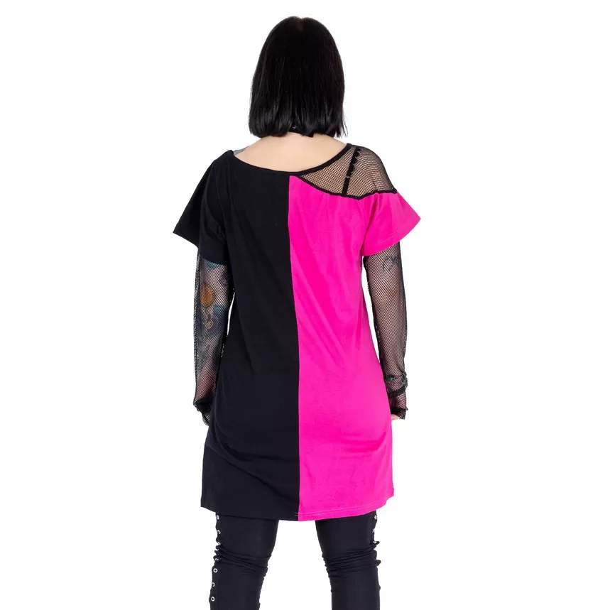 VEDA TOP - BLACK/PINK