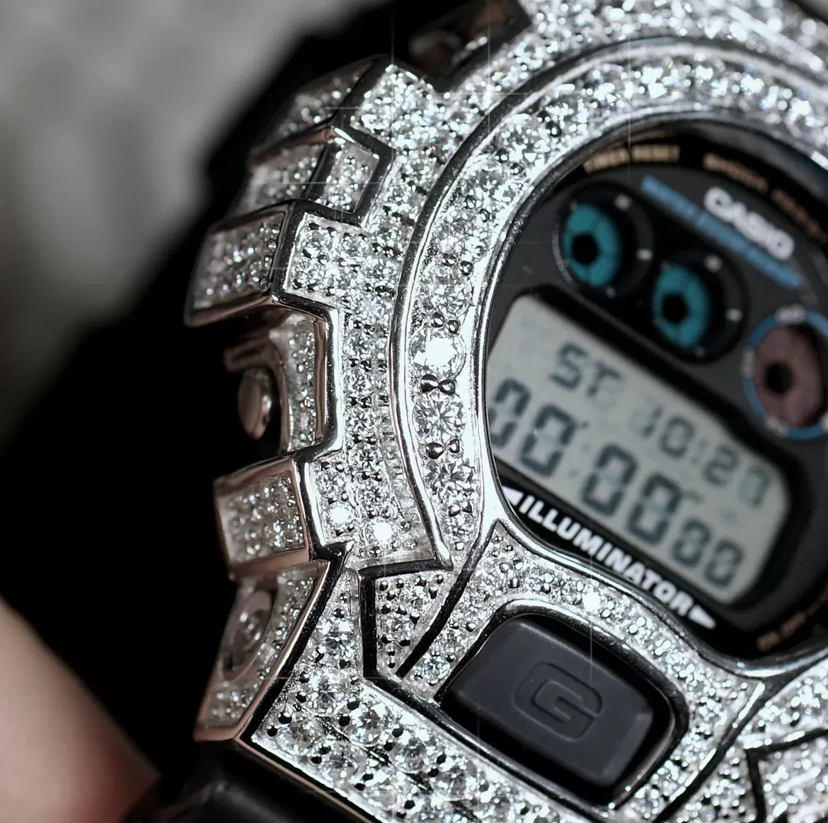 VVS1 Moissanite Custom Casio G-Shock Watch