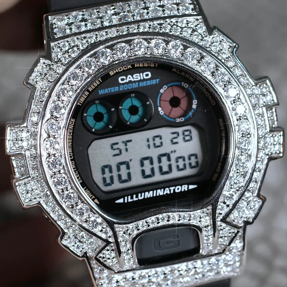 VVS1 Moissanite Custom Casio G-Shock Watch