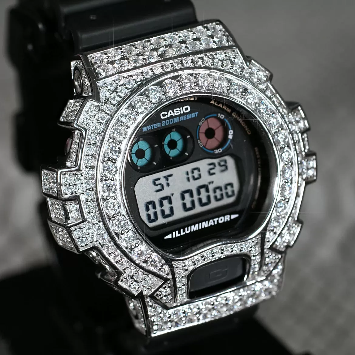 VVS1 Moissanite Custom Casio G-Shock Watch