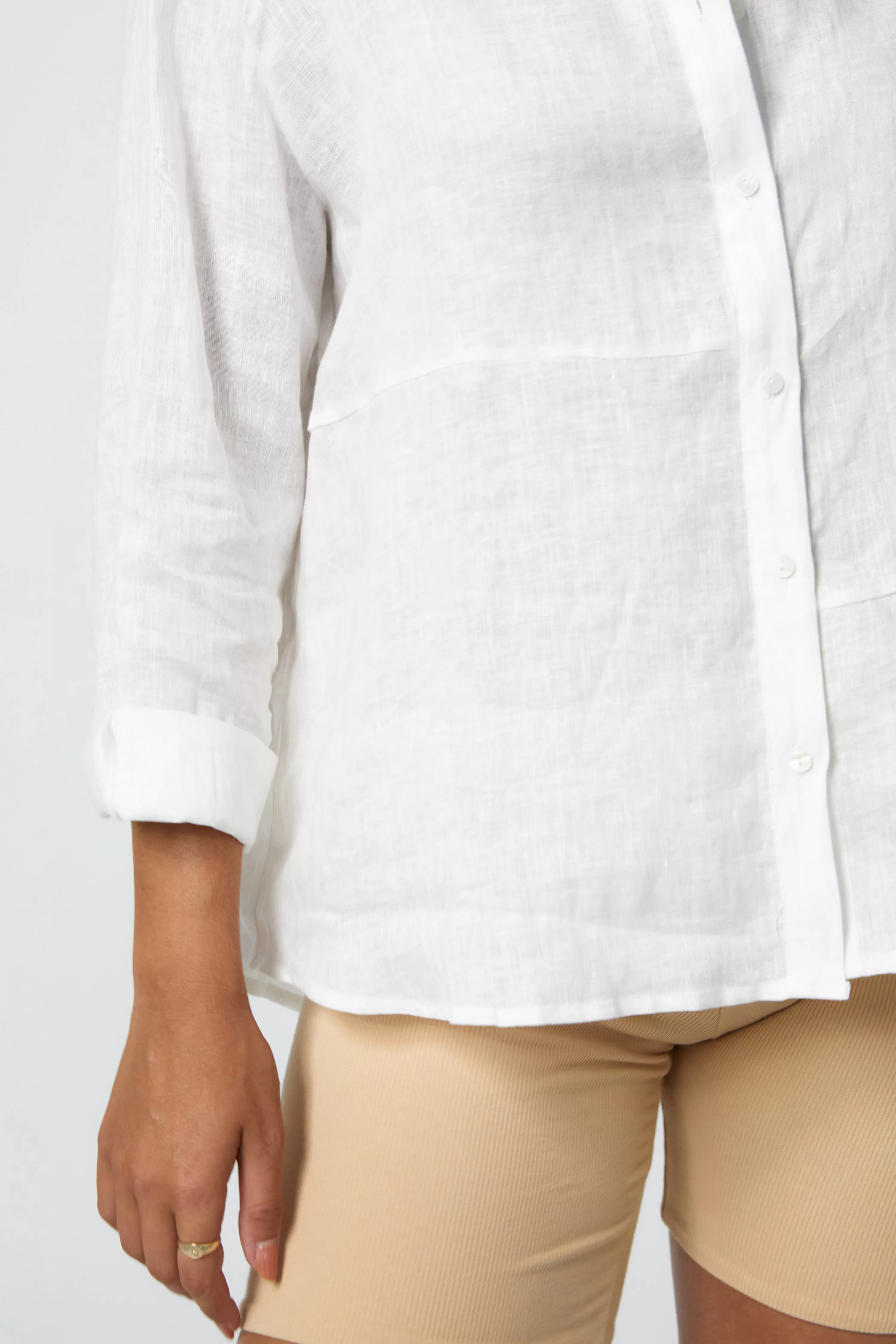 WESLEY LINEN SHIRT - WHITE