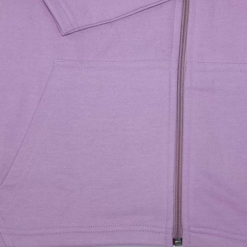 Women Basic Orchid Zipper Hoodie