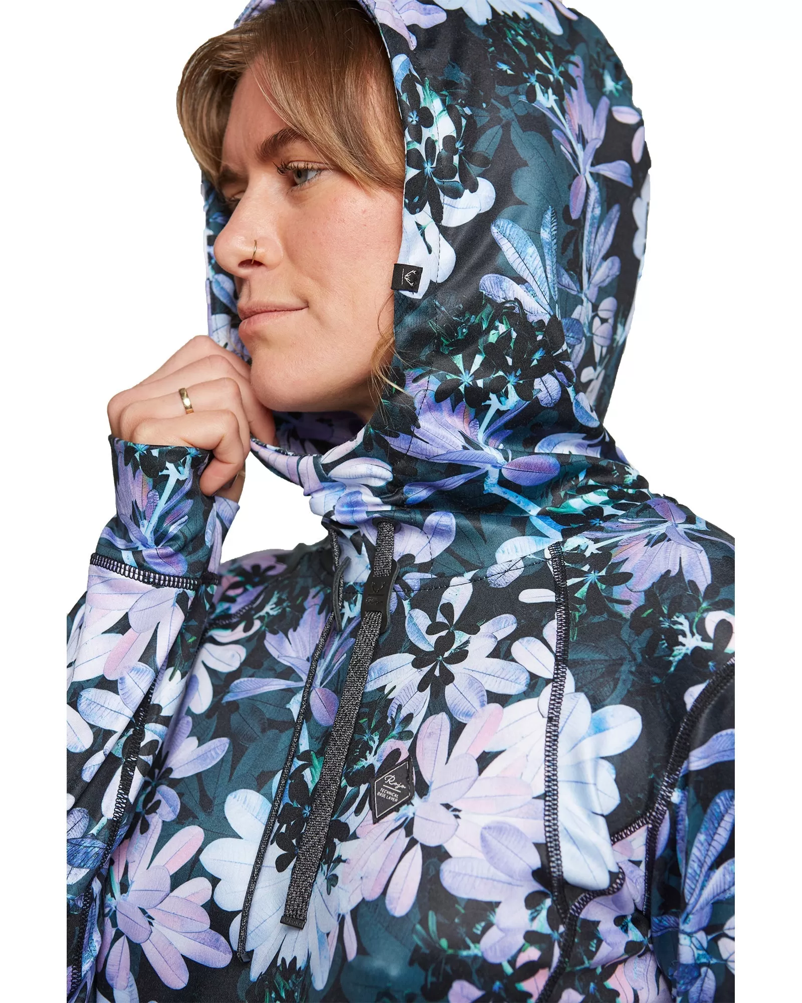 WOMENS SPLENDID BASE LAYER HOOD - CAMOFOLIAGE