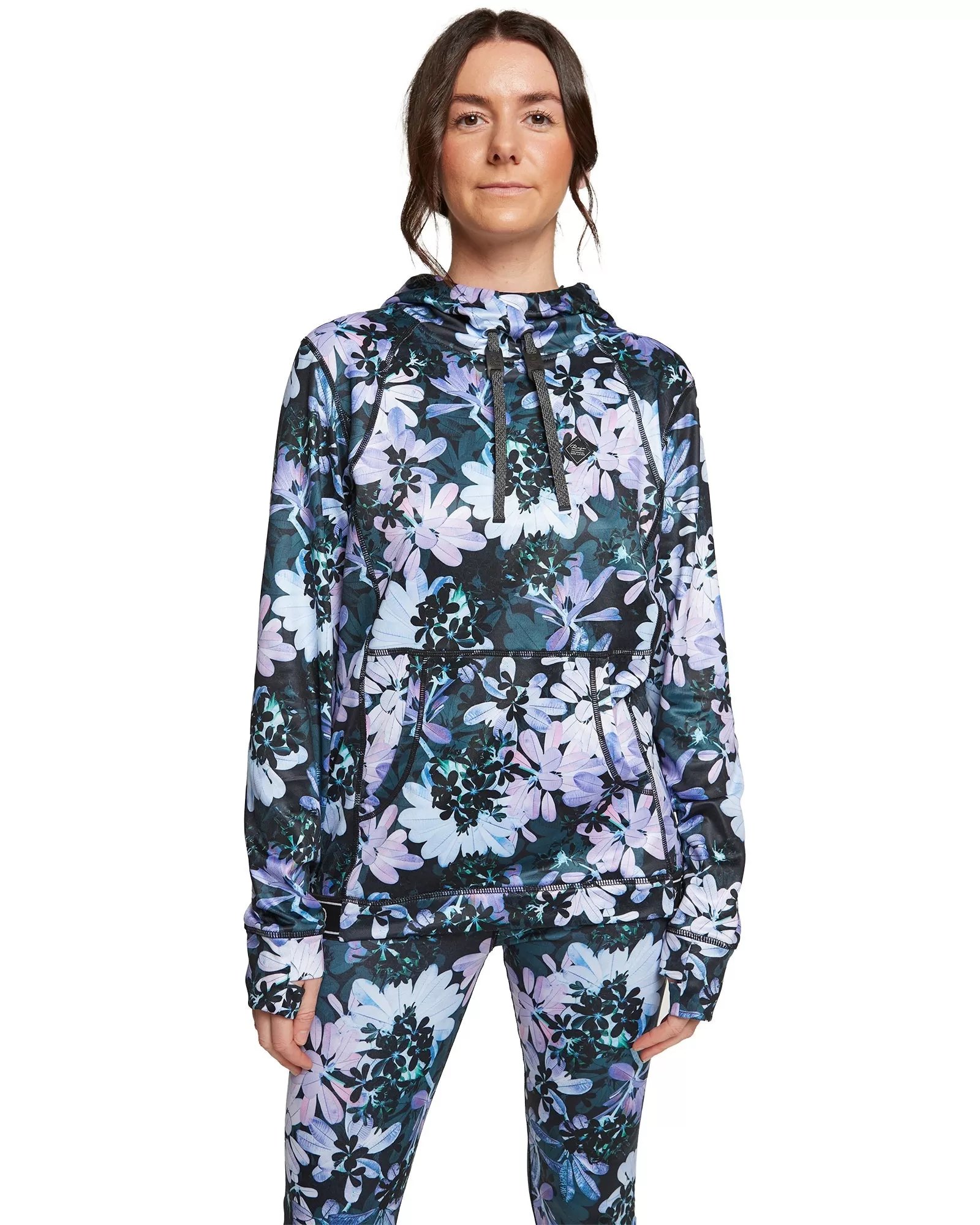 WOMENS SPLENDID BASE LAYER HOOD - CAMOFOLIAGE